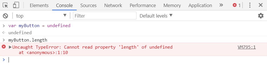 Screenshot of TypeError: Cannot read property ‘length’