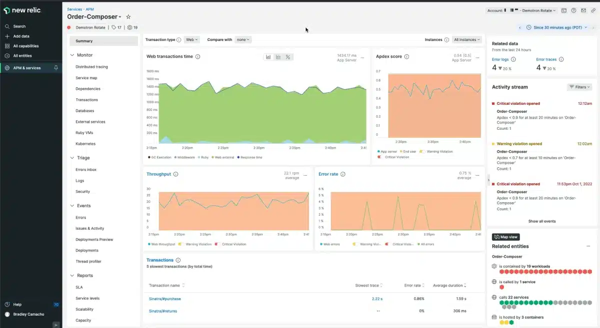 New Relic APM
