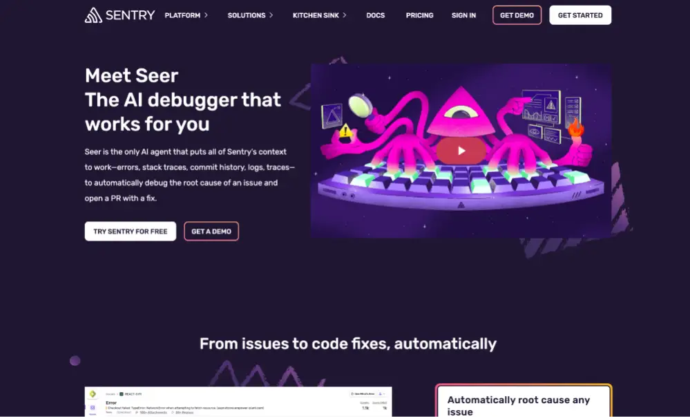 Sentry Seer AI debugger