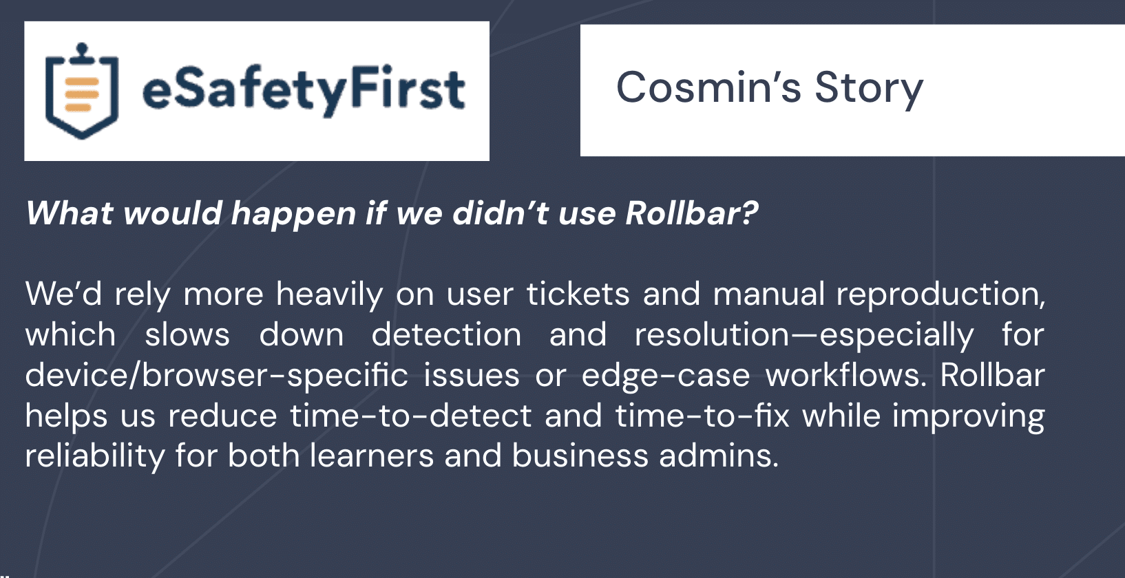 eSafetyFirst Canada’s Story with Rollbar