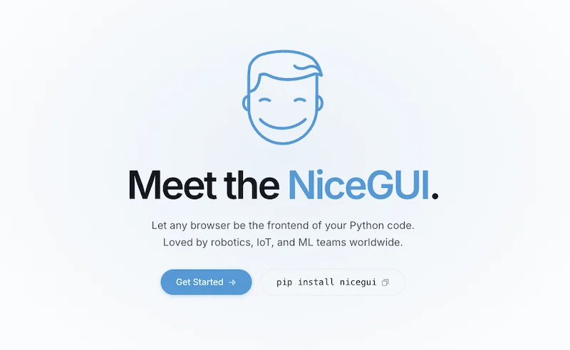 NiceGUI python frontend framework