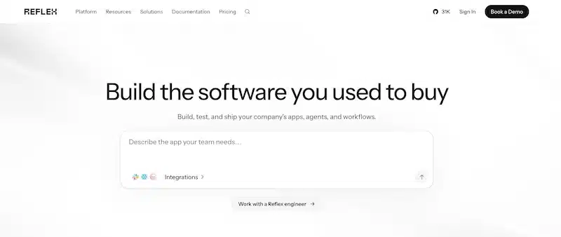 Reflex python frontend framework