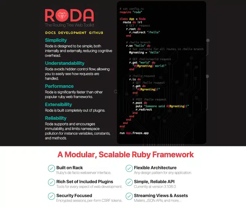 Roda ruby framework